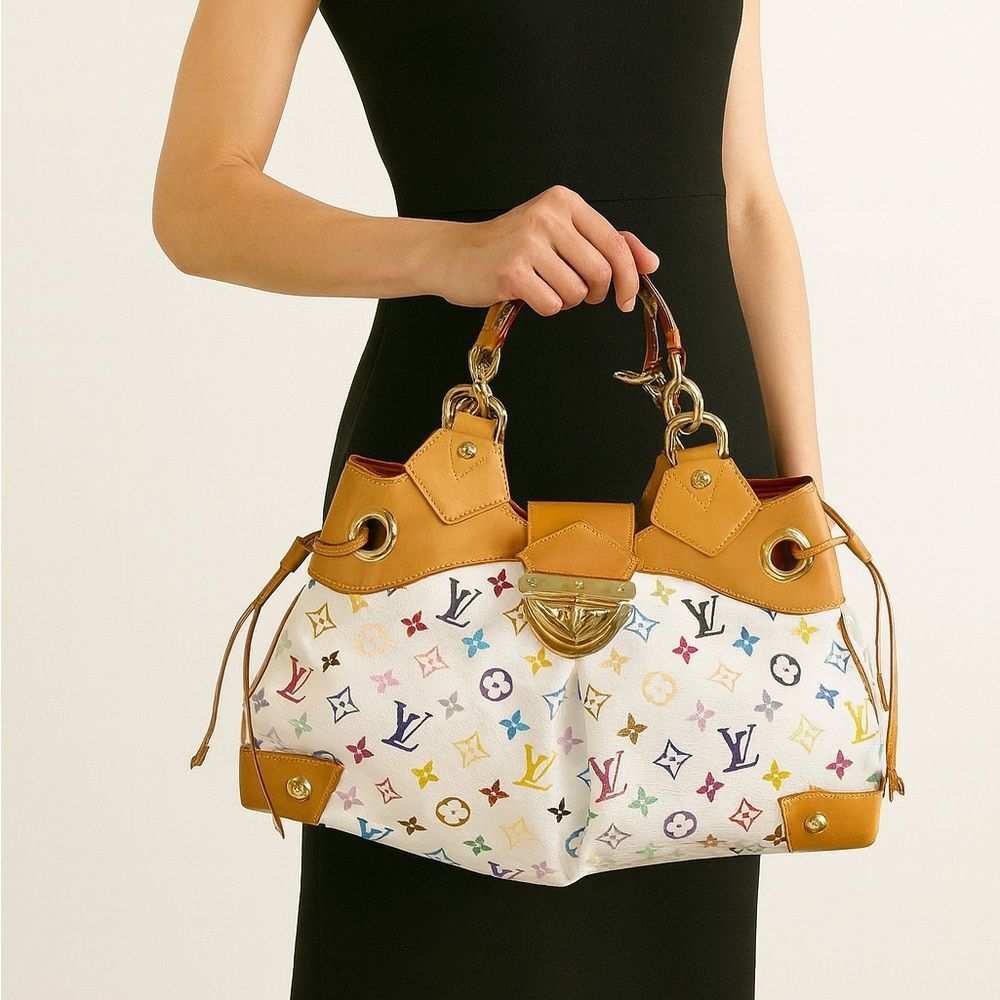 LOUIS VUITTON Murakami White Multicolor Ursula Bag